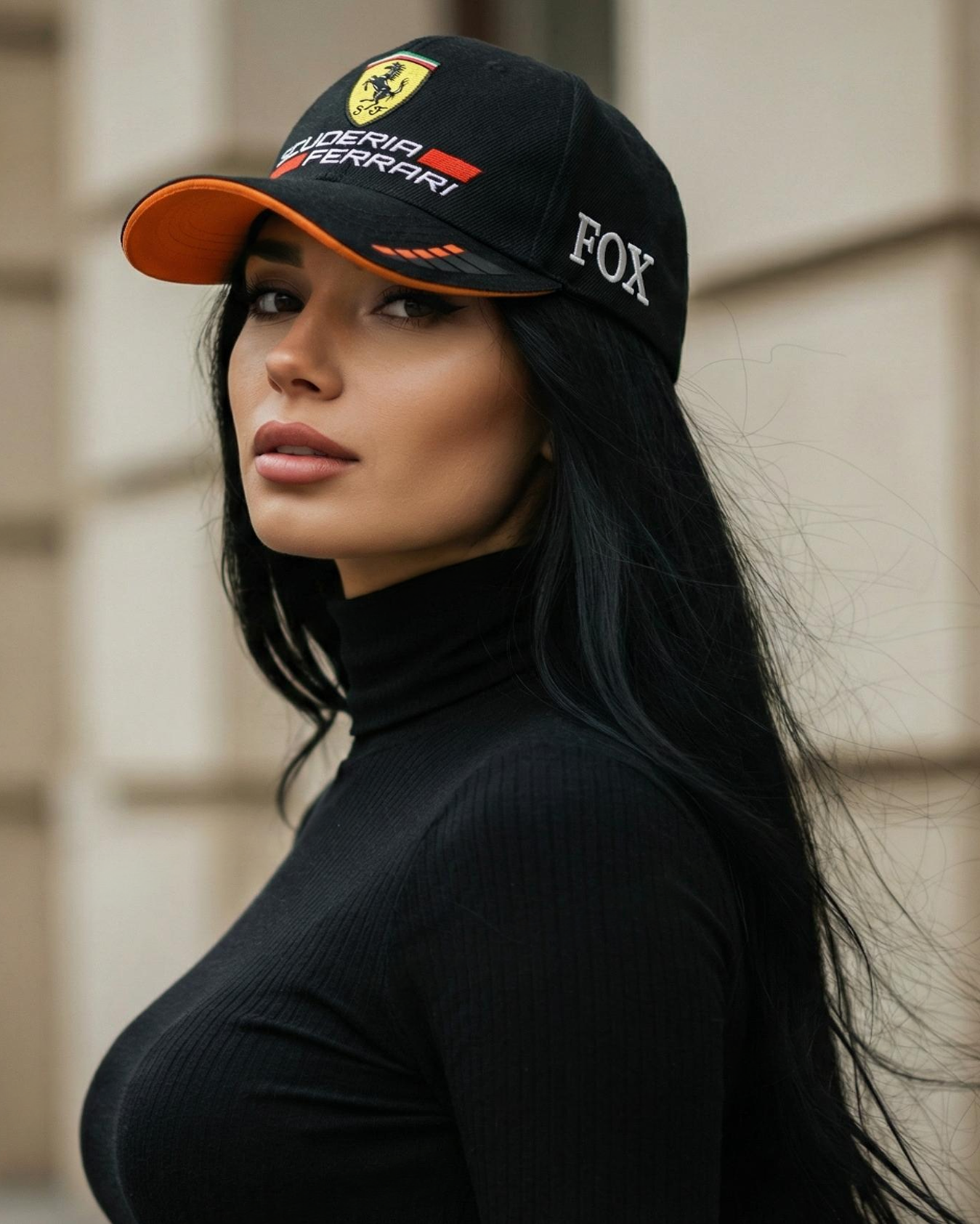 Squderia Ferrari Black cap